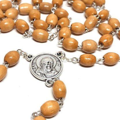 San Padre Pio - Prayer Rosary Blessed By Pope With Relic - St. Father Pio | Catholically