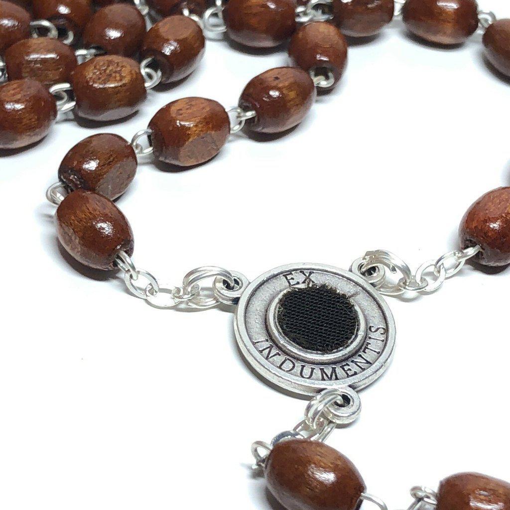 San Padre Pio - Prayer Rosary Blessed By Pope With Relic - St. Father Pio | Catholically