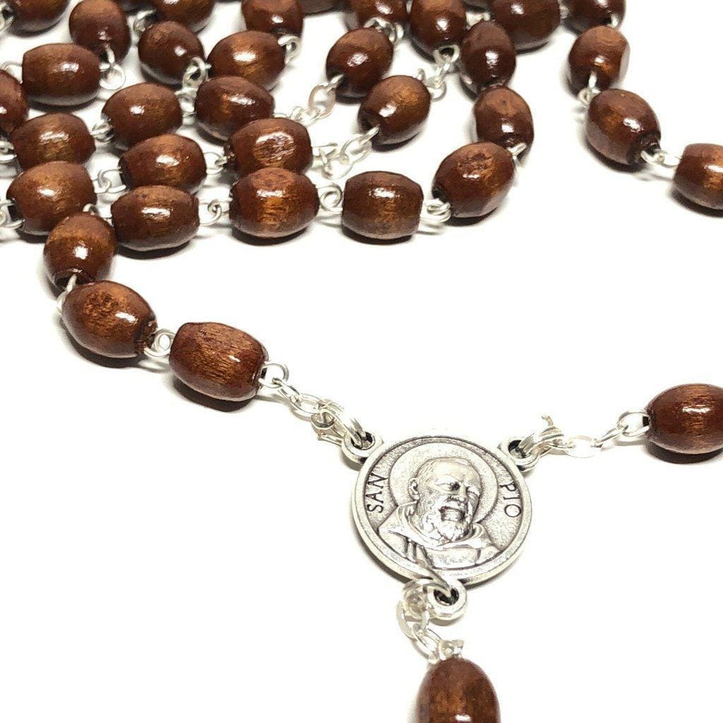 San Padre Pio - Prayer Rosary Blessed By Pope With Relic - St. Father Pio | Catholically