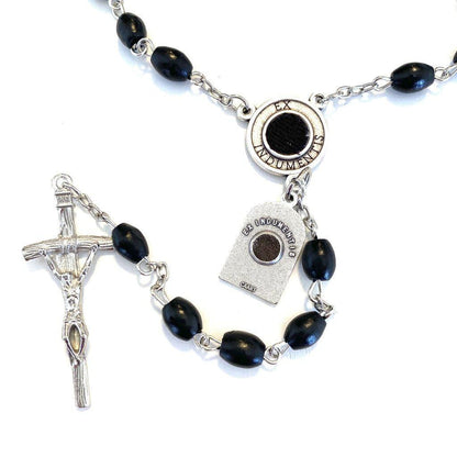 San Padre Pio Rosary Blessed By Pope w/ 2nd Class Free Relic -St. Father Pio | Catholically