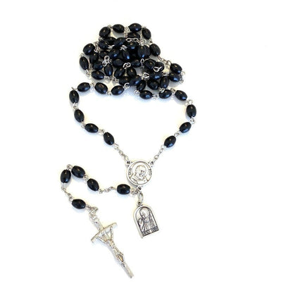 San Padre Pio Rosary Blessed By Pope w/ 2nd Class Free Relic -St. Father Pio | Catholically