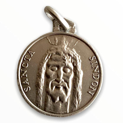 Sancta Sindon Medal - Sterling 925 Holy Face Of Jesus - Holy Shroud - Oviedo | Catholically