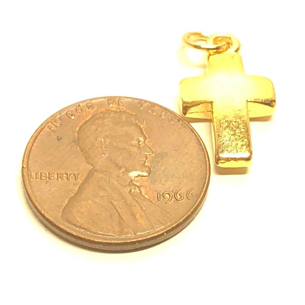 Set of 2 Tiny Cross Blessed By Pope - Crucifix Parts | Catholically