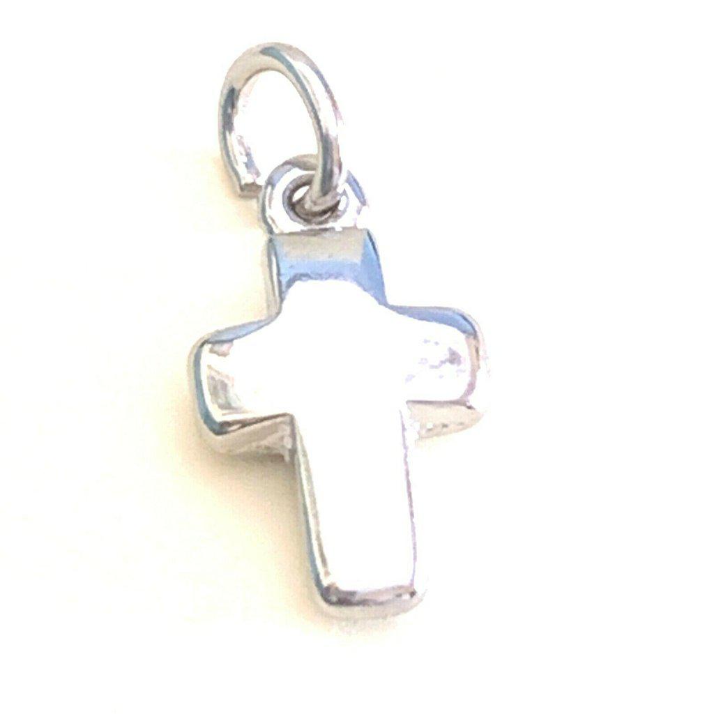 Set of 2 Tiny Cross Blessed By Pope - Crucifix - Rosary Parts - 1/2" | Catholically