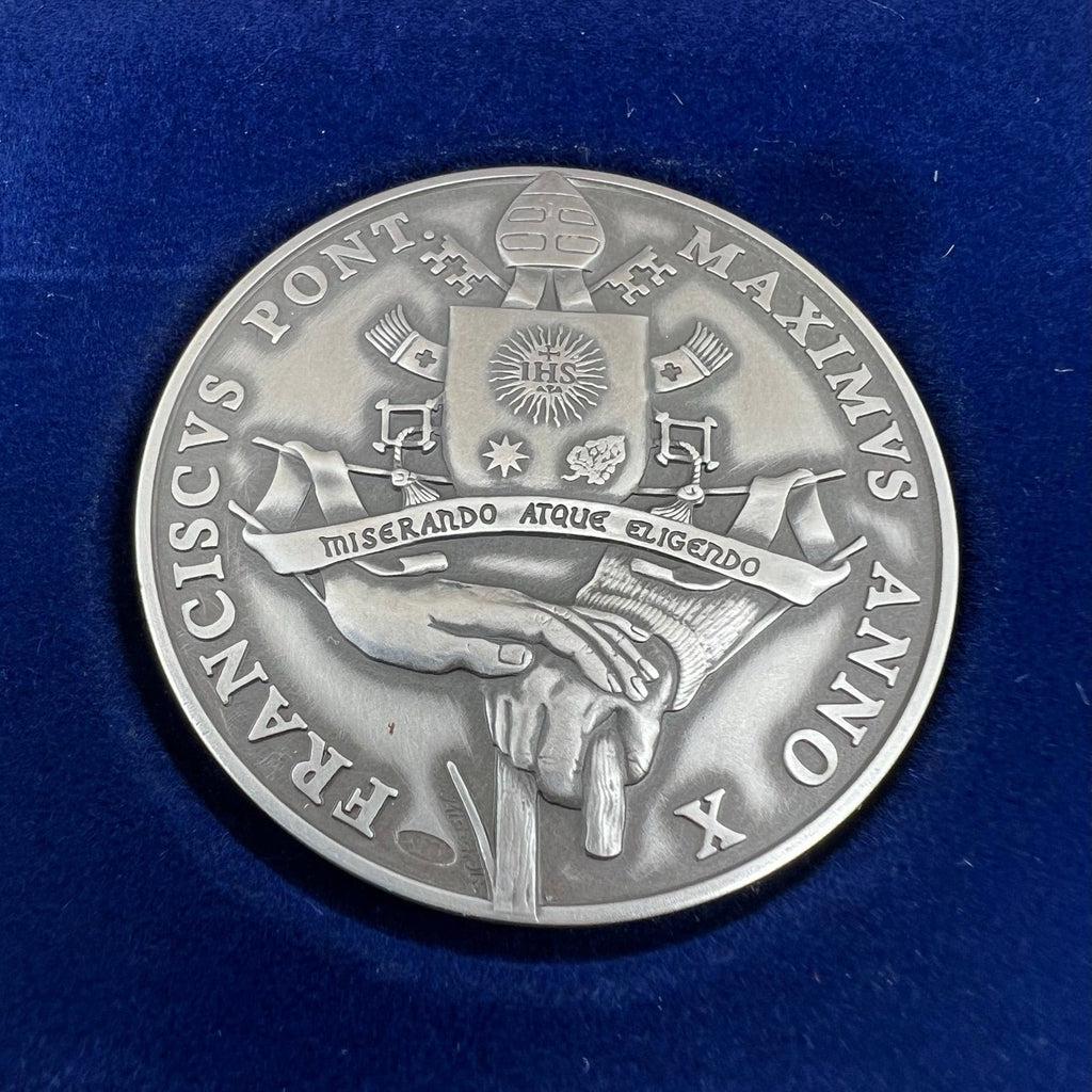 Silver Annual Papal Medal - Year 10 - 2022 Pope Francis Pontificate | Catholically