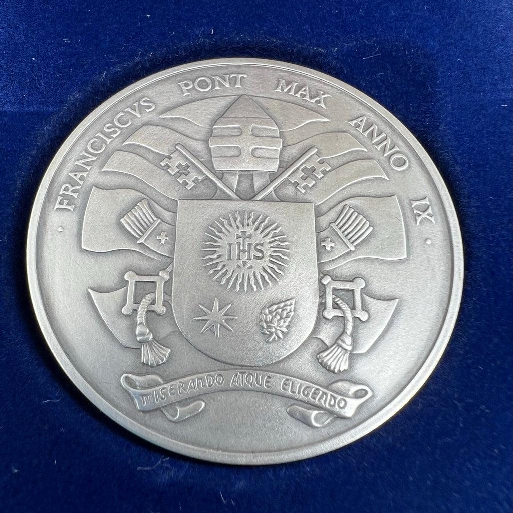 Silver Annual Papal Medal - Year 10 - 2022 Pope Francis Pontificate | Catholically