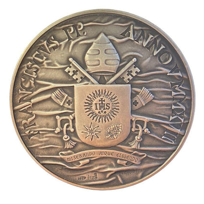Silver Annual Papal Medal - Year 5 - 2017 Pope Francis Pontificate | Catholically
