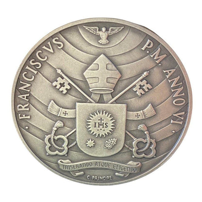 Silver Annual Papal Medal - Year 6 - 2018 Pope Francis Pontificate | Catholically