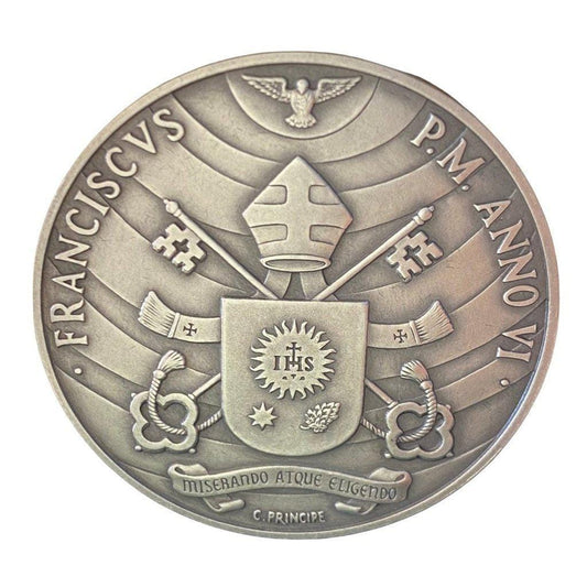 Silver Annual Papal Medal - Year 6 - 2018 Pope Francis Pontificate | Catholically