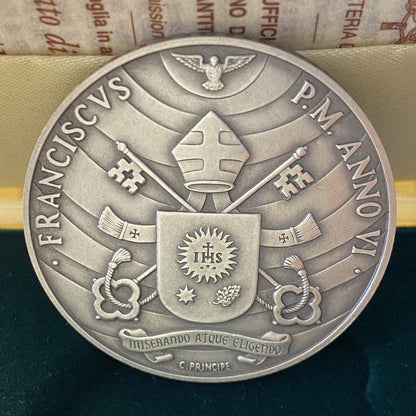 Silver Annual Papal Medal - Year 6 - 2018 Pope Francis Pontificate | Catholically