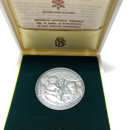 Silver Annual Papal Medal - Year 6 - 2018 Pope Francis Pontificate | Catholically