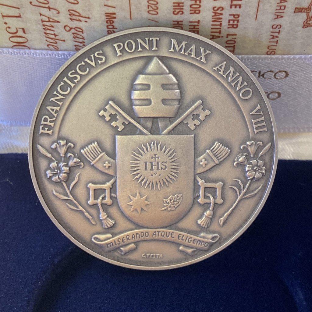 Silver Annual Papal Medal - Year 8 - 2020 Pope Francis Pontificate | Catholically
