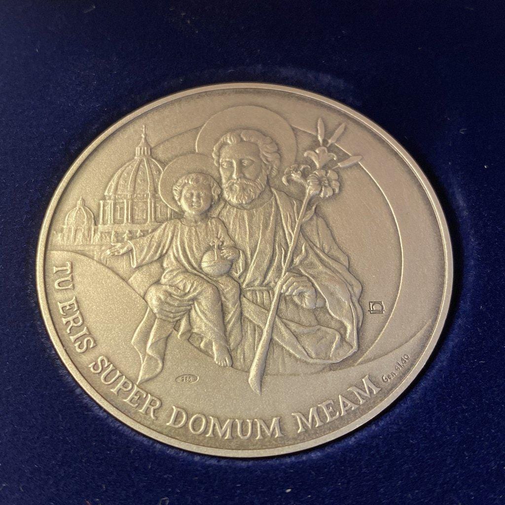 Silver Annual Papal Medal - Year 8 - 2020 Pope Francis Pontificate | Catholically