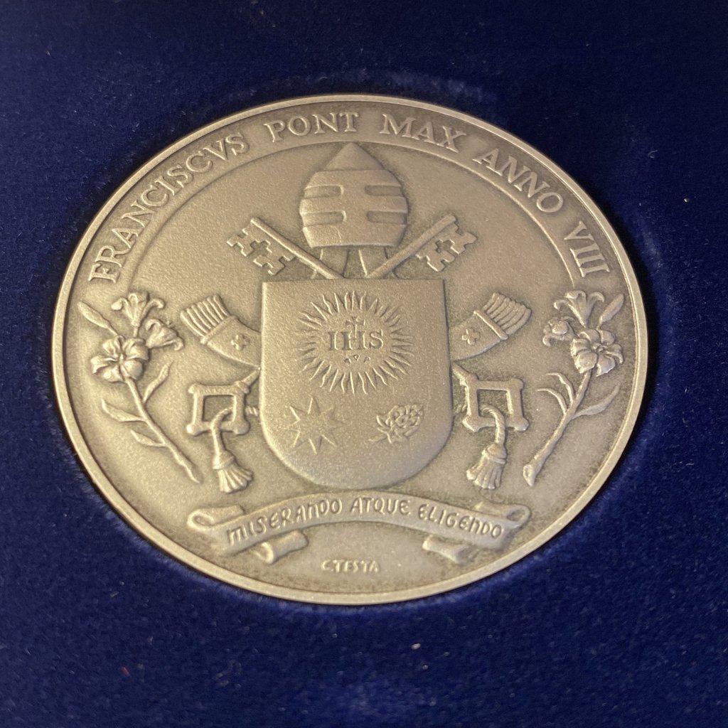 Silver Annual Papal Medal - Year 8 - 2020 Pope Francis Pontificate | Catholically