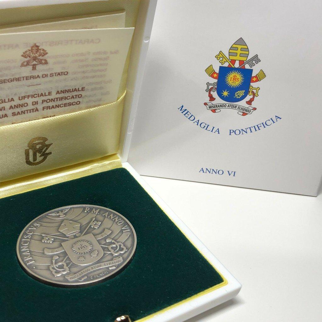 Silver Annual Papal Medal - Year 8 - 2020 Pope Francis Pontificate | Catholically