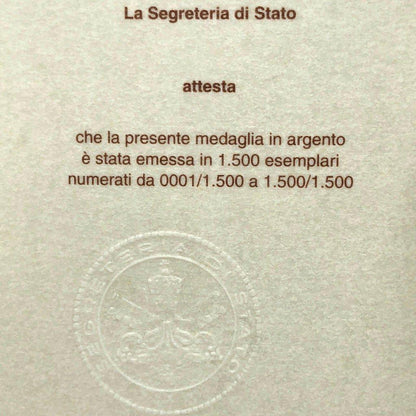 Silver Annual Papal Medal - Year 8 - 2020 Pope Francis Pontificate | Catholically