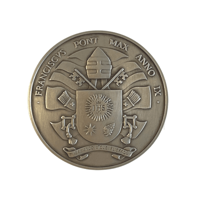 Silver Annual Papal Medal - Year 9 - 2021 Pope Francis Pontificate | Catholically