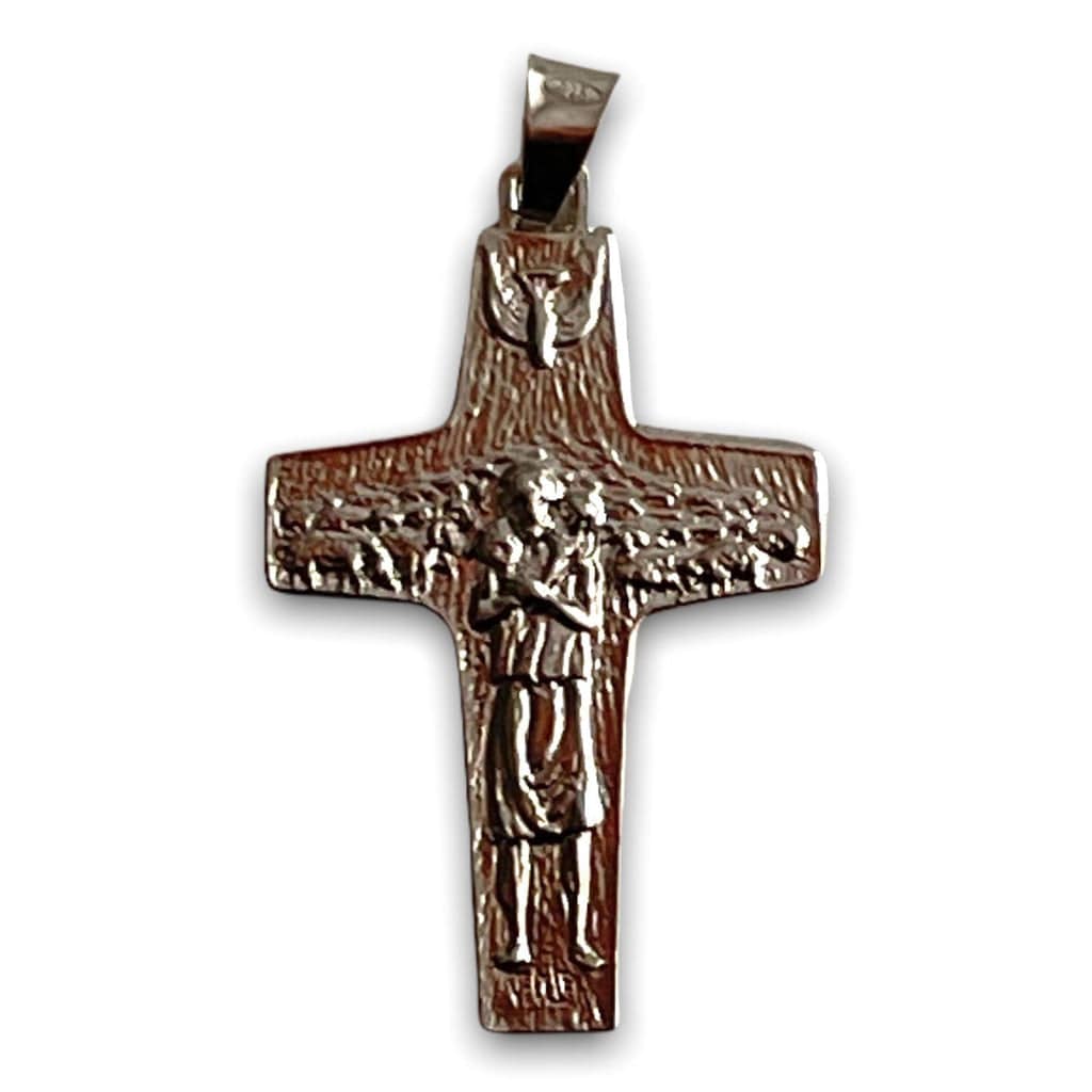 Small 925 Sterling Silver Replica Pope Francis Vedele Pectoral Cross -Crucifix | Catholically