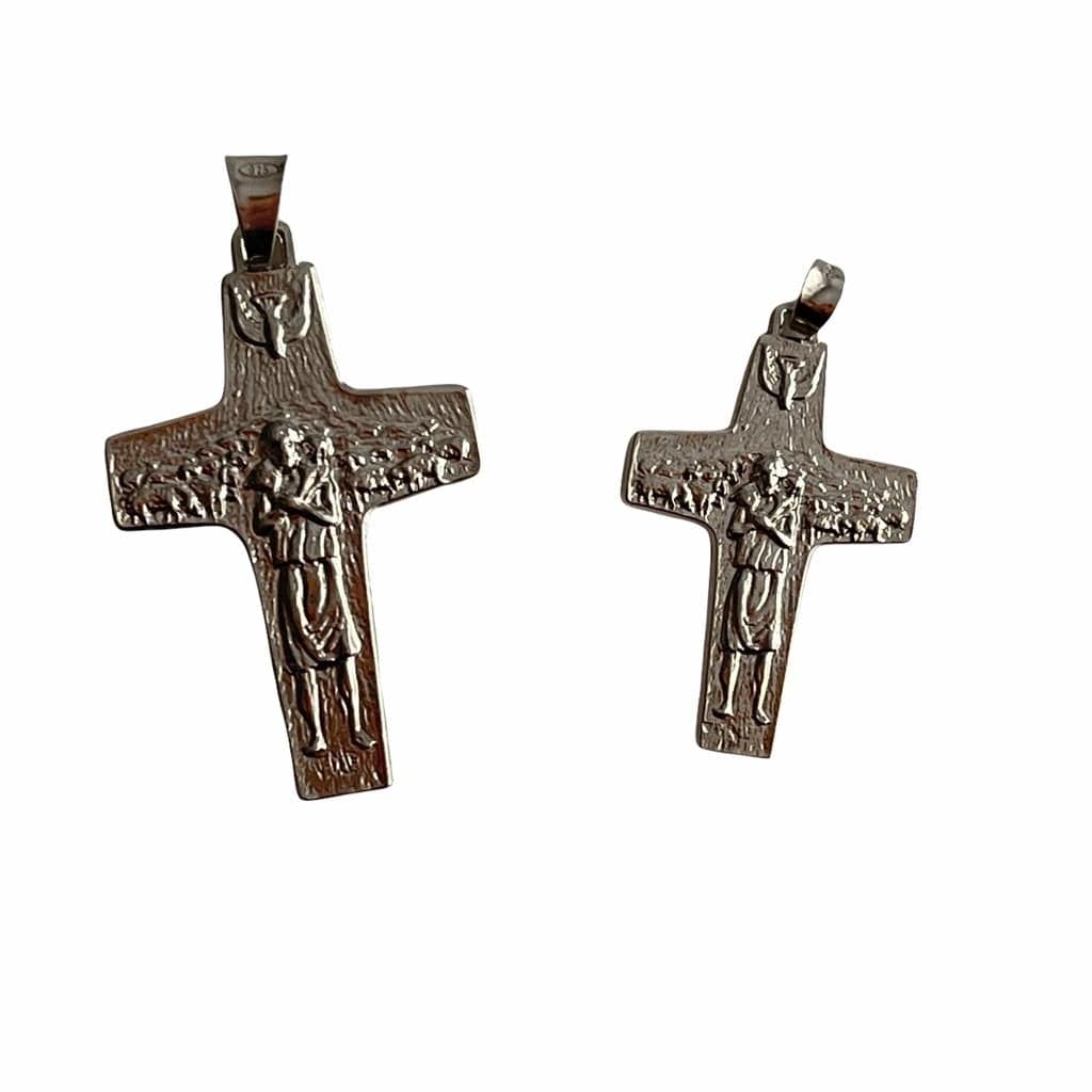 Small 925 Sterling Silver Replica Pope Francis Vedele Pectoral Cross -Crucifix | Catholically