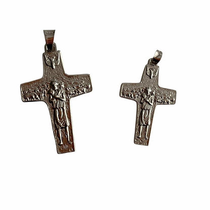 Small 925 Sterling Silver Replica Pope Francis Vedele Pectoral Cross -Crucifix | Catholically