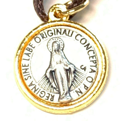 Small Miraculous Medal - Enamel Blessed By Pope Pendant - Virgin Mary | Catholically