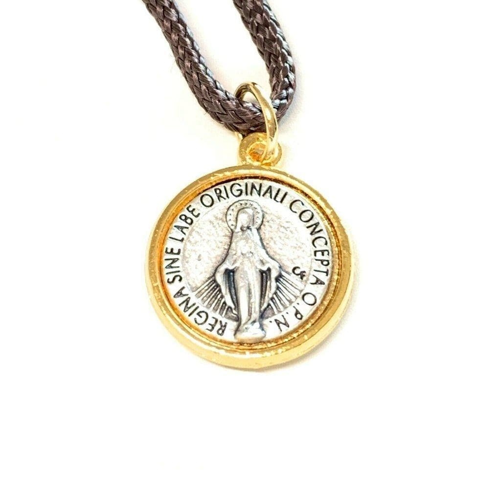 Small Miraculous Medal - Enamel Blessed By Pope Pendant - Virgin Mary | Catholically