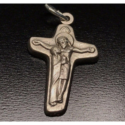 Small  Sorrowful Mother Cross -Small Crucifix - Blessed By Pope - Rosary Parts | Catholically