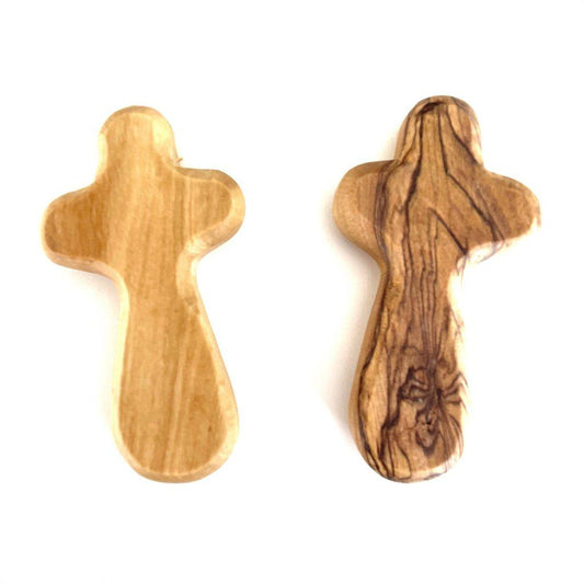Soothing Cross - Olive wood Comfort Cross - Help relief stress | Catholically