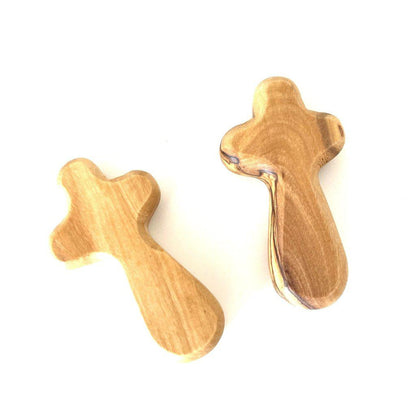 Soothing Cross - Olive wood Comfort Cross - Help relief stress | Catholically