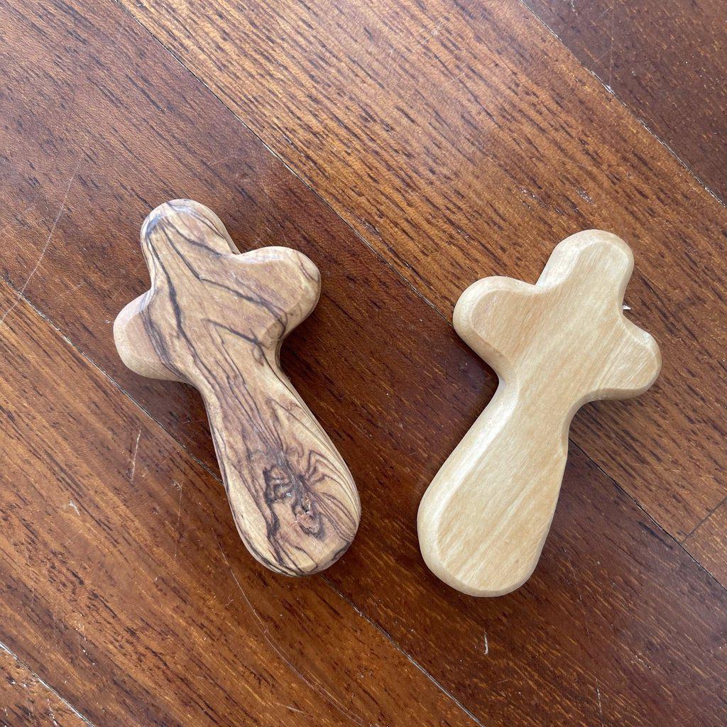 Soothing Cross - Olive wood Comfort Cross - Help relief stress | Catholically