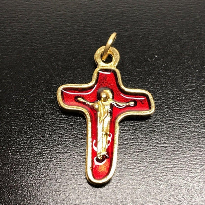 Sorrowful Mother Pectoral Cross - 1" Small Crucifix - Blessed By Pope - Parts | Catholically