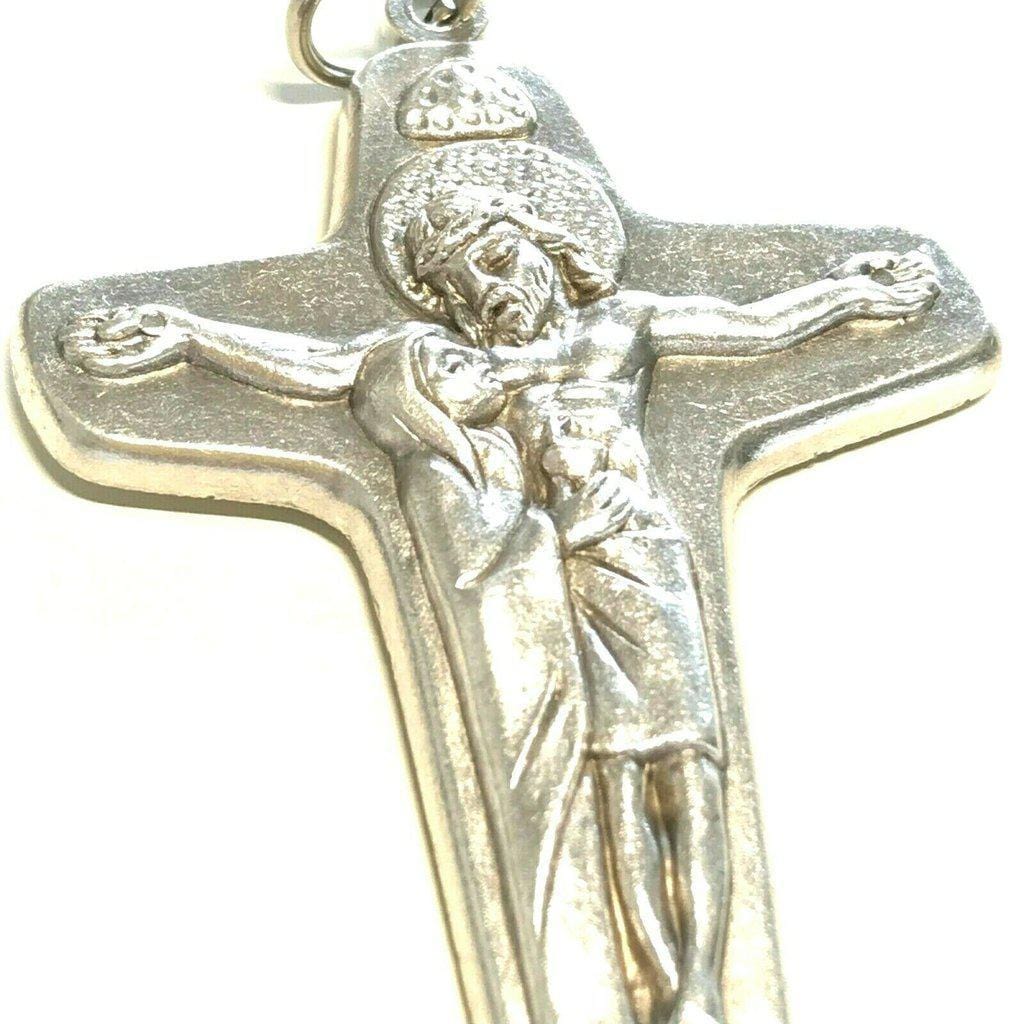 Sorrowful Mother Pectoral Cross - Crucifix - Blessed by Pope | Catholically