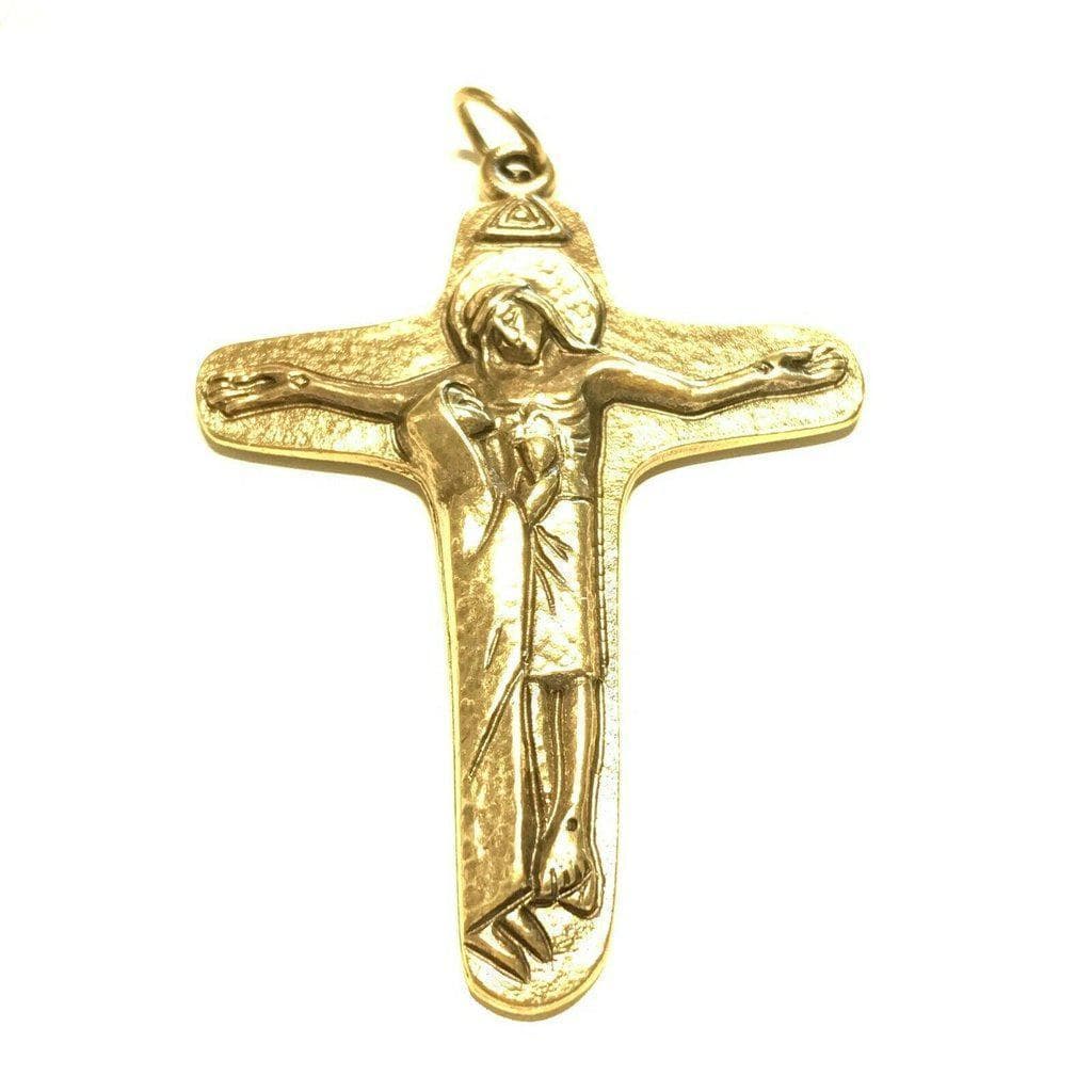 Sorrowful Mother Pectoral Cross Crucifix - Blessed by Pope On Demand | Catholically