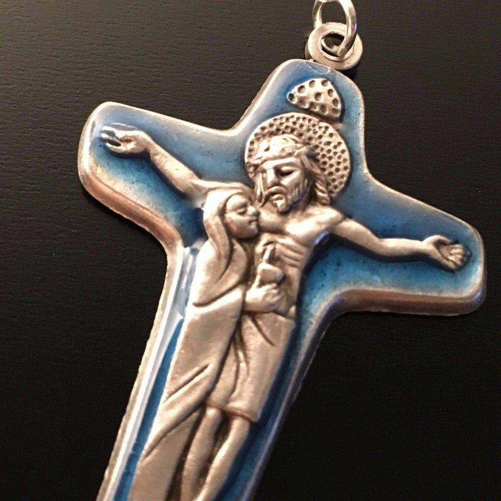 Sorrowful Mother Pectoral Cross - Crucifix - Parts 1.8" - Blessed - Pendant | Catholically