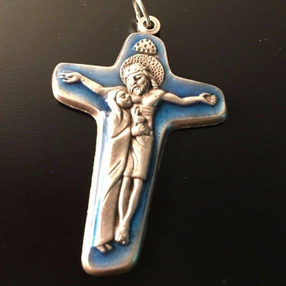 Sorrowful Mother Pectoral Cross - Crucifix - Parts 1.8" - Blessed - Pendant | Catholically