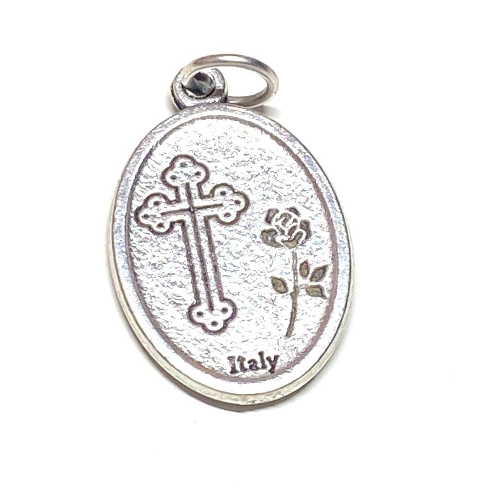 St. Anthony Silver Oxidized Medal Pendant - Blessed By Pope | Catholically
