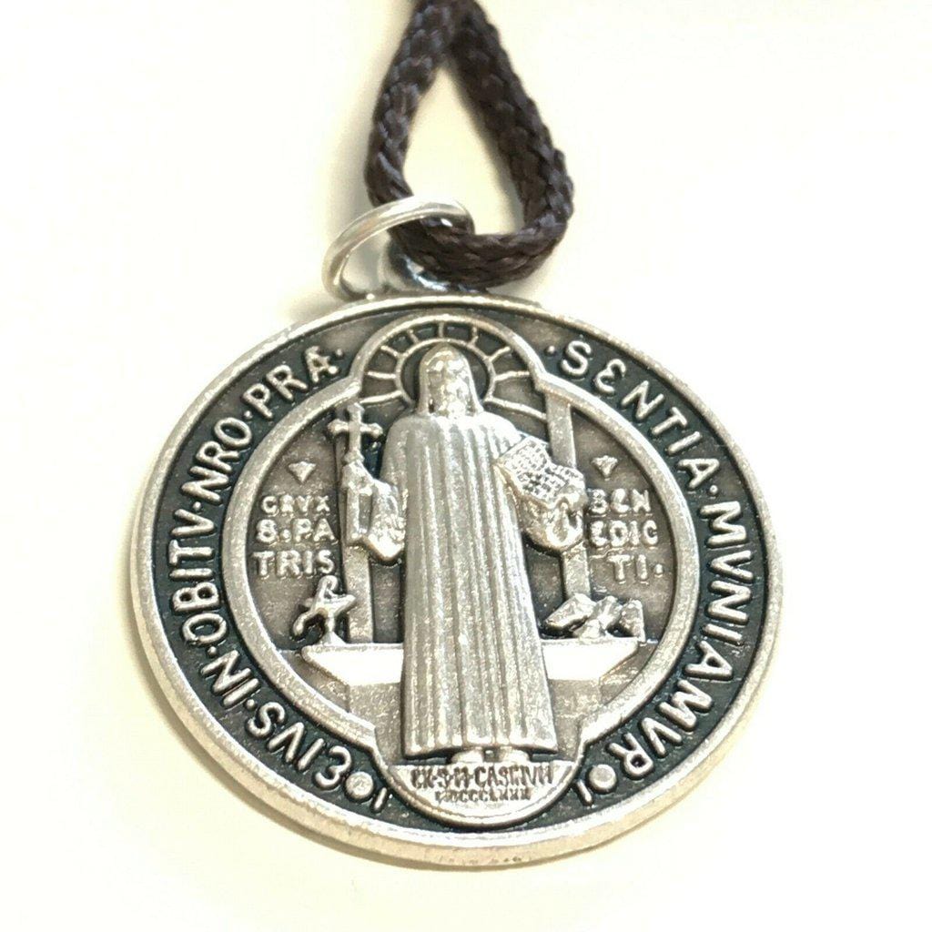 St Benedict 1" 1/4  Catholic Medal  Exorcism Pendant Blessed By Pope | Catholically