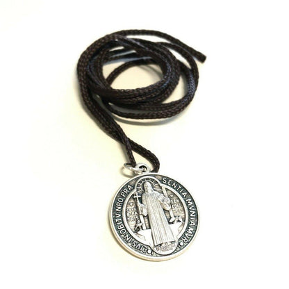 St Benedict 1" 1/4  Catholic Medal  Exorcism Pendant Blessed By Pope | Catholically