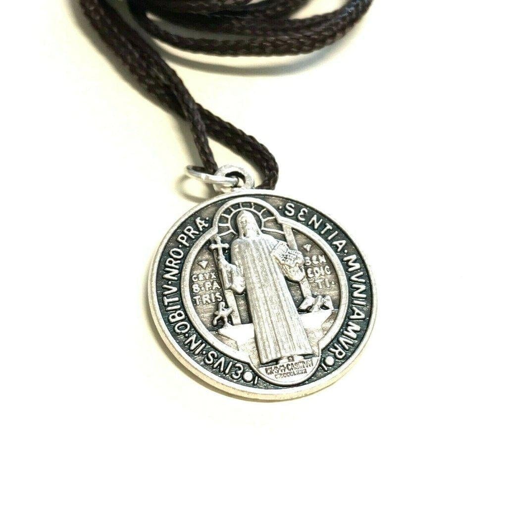 St Benedict 1" 1/4  Catholic Medal  Exorcism Pendant Blessed By Pope | Catholically