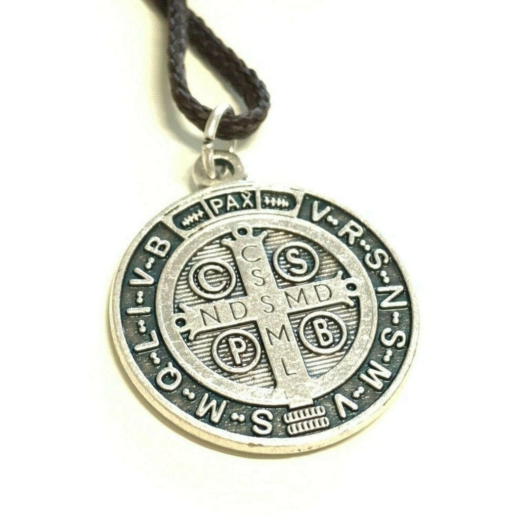 St Benedict 1" 1/4  Catholic Medal  Exorcism Pendant Blessed By Pope | Catholically