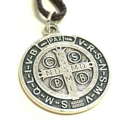 St Benedict 1" 1/4  Catholic Medal  Exorcism Pendant Blessed By Pope | Catholically