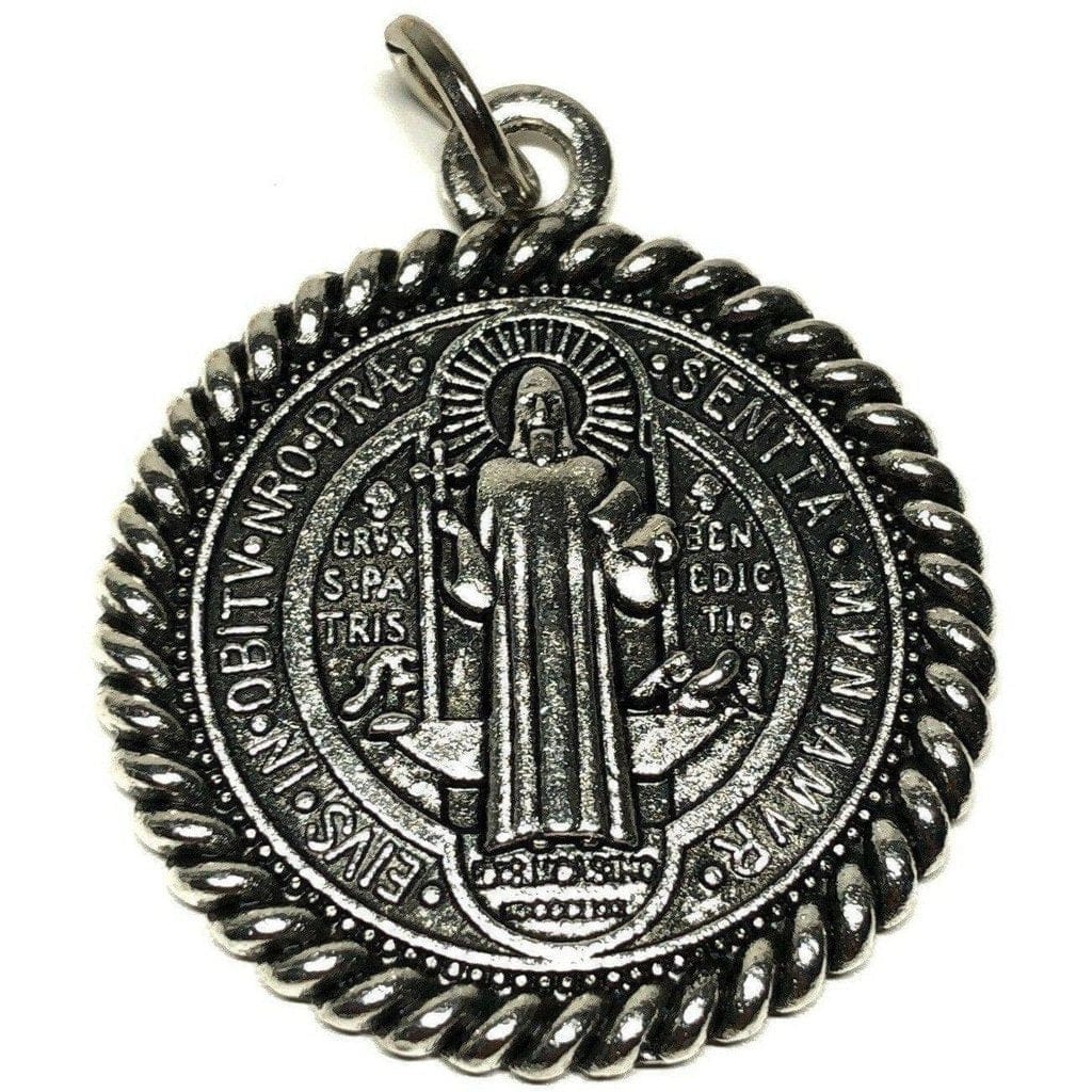 St. Benedict 1" 1/4 Medal Pendant Medalla-Catholic Exorcism -Blessed By Pope | Catholically