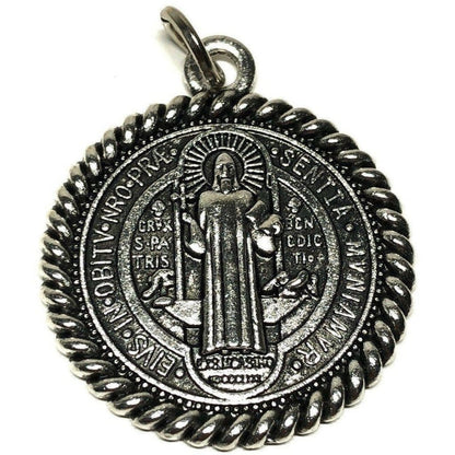 St. Benedict 1" 1/4 Medal Pendant Medalla-Catholic Exorcism -Blessed By Pope | Catholically