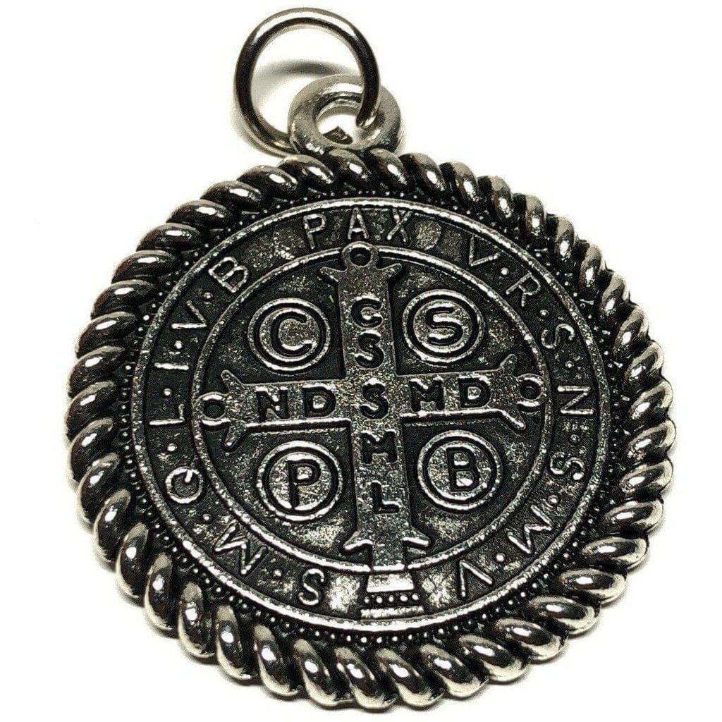 St. Benedict 1" 1/4 Medal Pendant Medalla-Catholic Exorcism -Blessed By Pope | Catholically