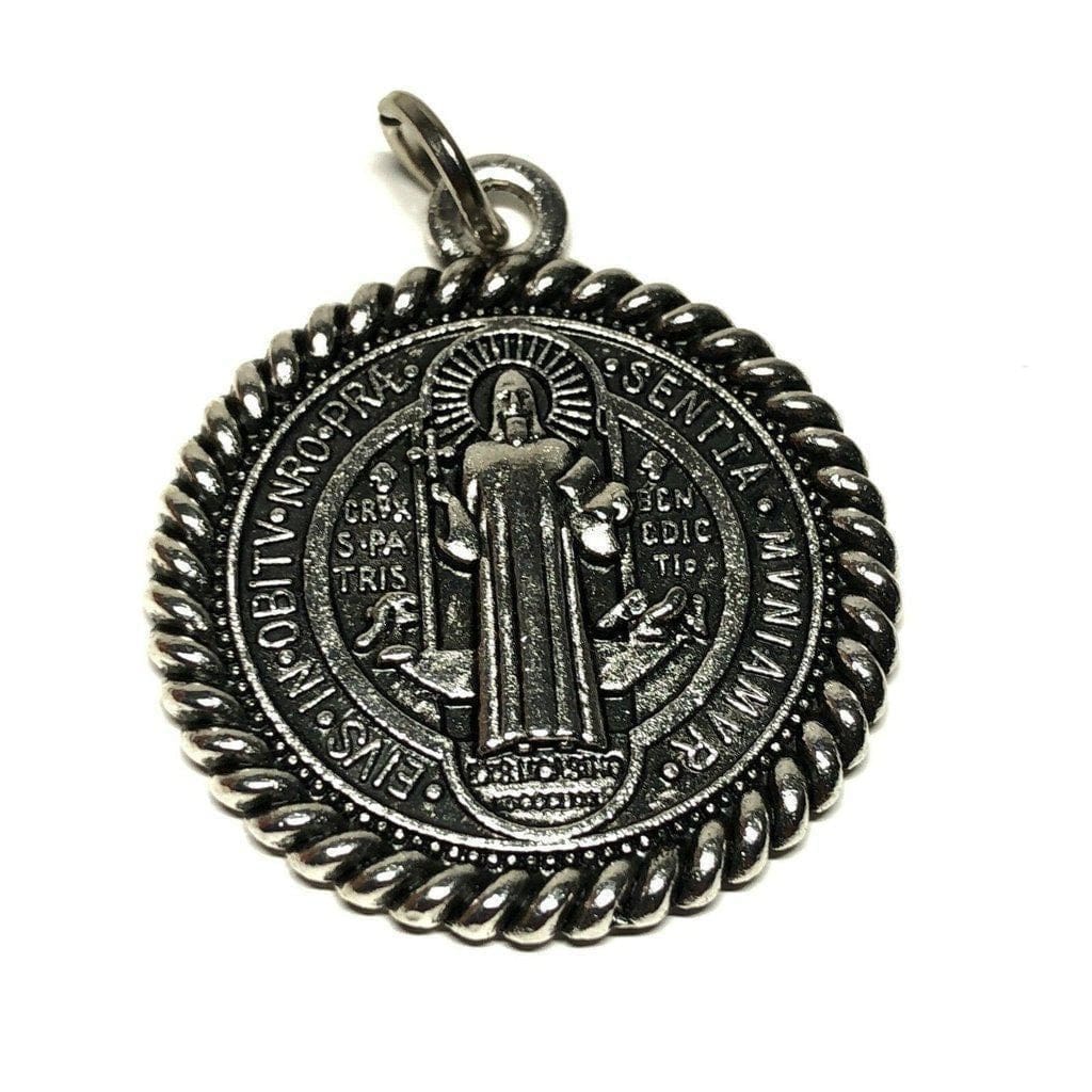 St. Benedict 1" 1/4 Medal Pendant Medalla-Catholic Exorcism -Blessed By Pope | Catholically