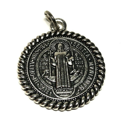 St. Benedict 1" 1/4 Medal Pendant Medalla-Catholic Exorcism -Blessed By Pope | Catholically