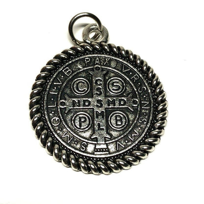 St. Benedict 1" 1/4 Medal Pendant Medalla-Catholic Exorcism -Blessed By Pope | Catholically