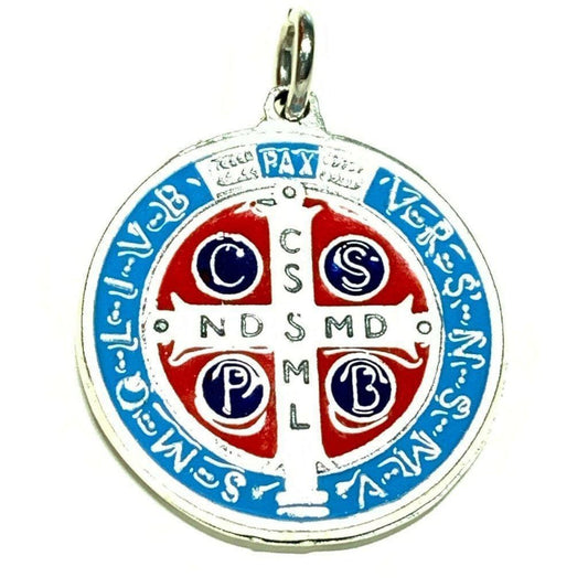 St. Benedict 1" 1/4 Medal Pendant Medalla-Catholic Exorcism -Blessed By Pope | Catholically