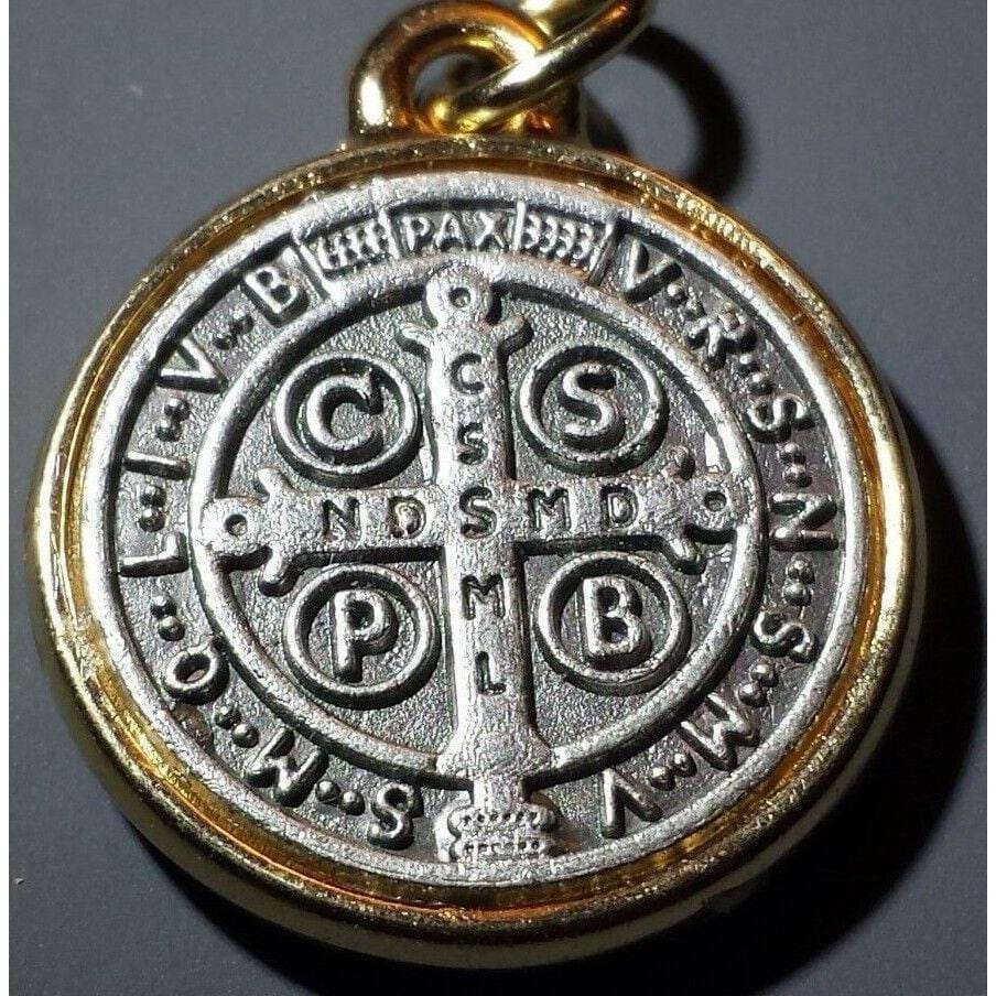 St Benedict 3/4" Dual Color Medal - Catholic Exorcism - Blessed By Pope | Catholically