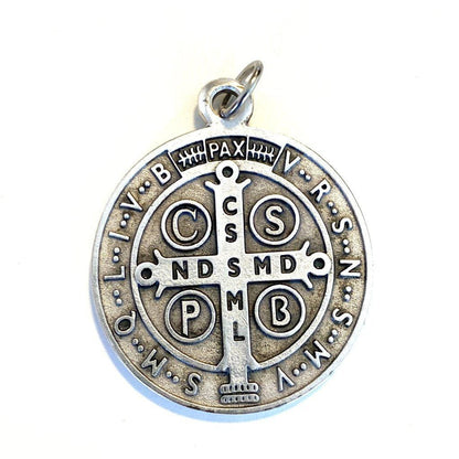 St Benedict 1" 3/4 Medal - Medalla De San Benito Blessed By Pope | Catholically